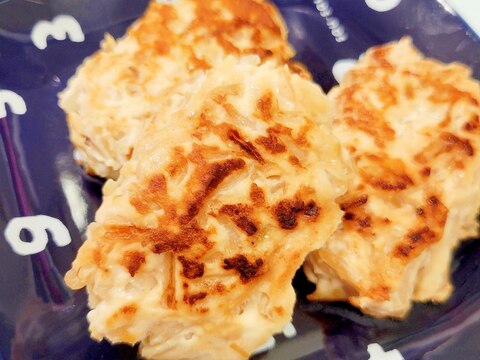 簡単ヘルシー(^^)もやしたっぷり♪鶏つくね焼き♪